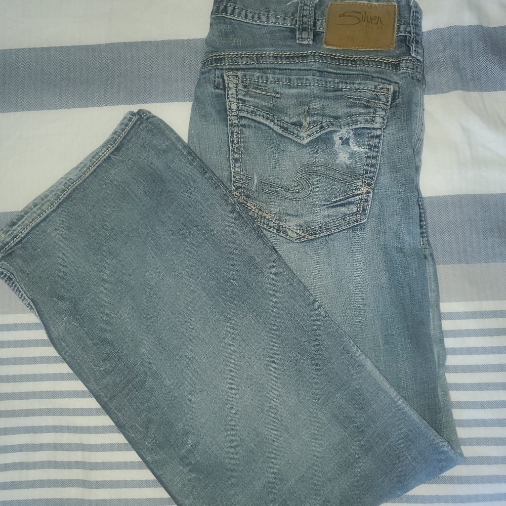 Silver - Mens Jean's - Zac Relaxed - 38/34